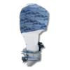 Blue Digital Camo outboard motor cover