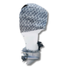 Grey Fish Scale outboard motor cover